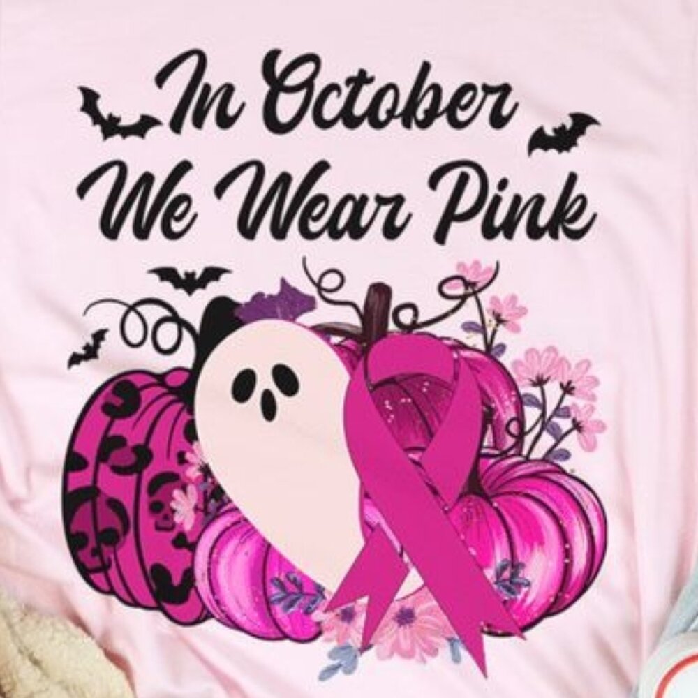 Boo In October We Wear Pink T Shirt - Picture 2 of 4